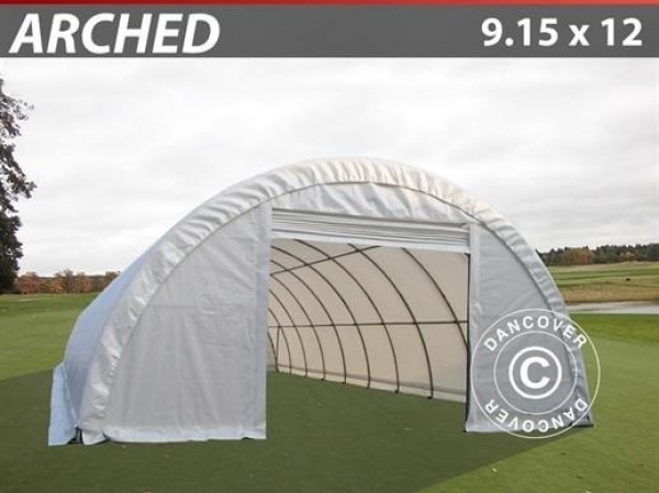 Rundbågehall  9,15 x 12 x 4,50 Vit PVC (600 g/m²)