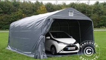 Garagetält PRO 3,6 x 6,0 x 2,7 PVC Grå med Golvduk