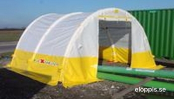 Arbetstält Flexshelters bågformat  4,00 x 4,00 m