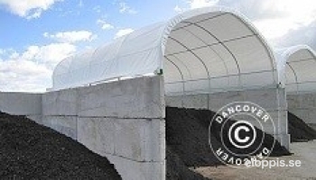 Containertält PVC, 6 x 6,05 x 1,8 m, Vit