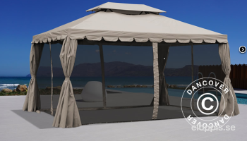 Trädgårdspaviljong Osiris 3 x 4 m inkl mygg-gardiner 4643- 