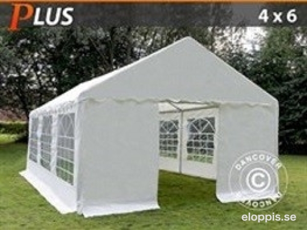 Partytält Plus 4 x 6 m Vit PE Nu! 4448:-